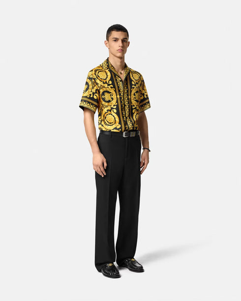 VERSACE Shirt Silk Barocco Print Mens Apparel